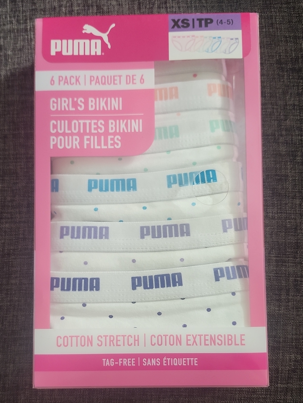 Puma Girls Bikini Briefs 6pack